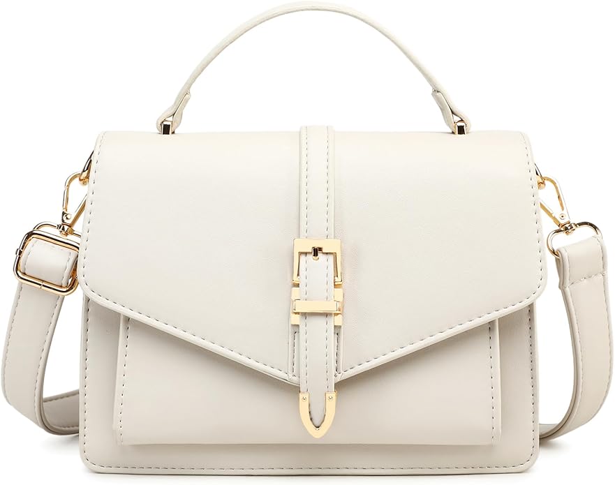 Leather Shoulder Bag with Crossbody Strap