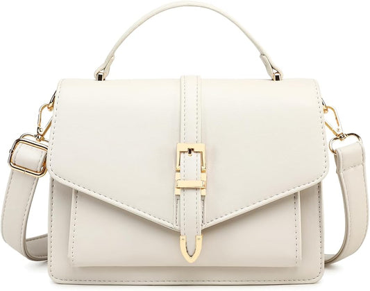 Leather Shoulder Bag with Crossbody Strap