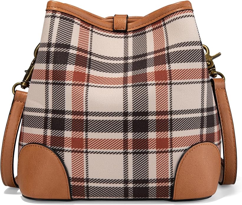 Plaid Mini Bucket Bag