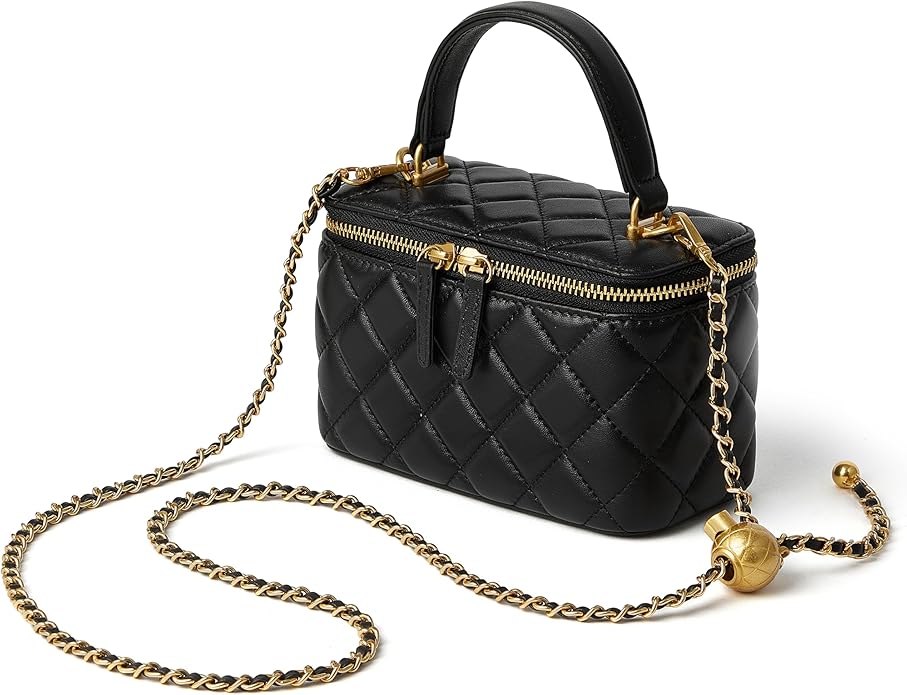 Top Handle Quilted Vanity Purse