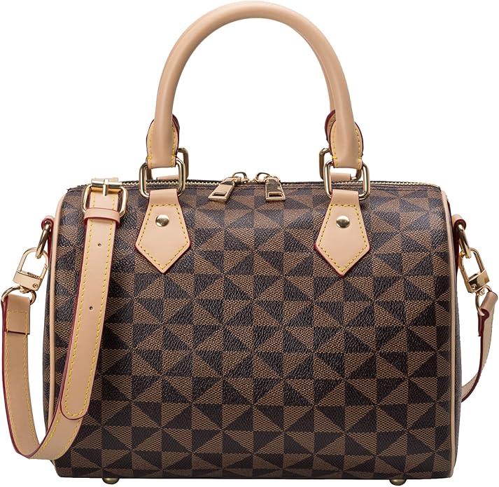 Patterned Crossbody Top Handle Bag