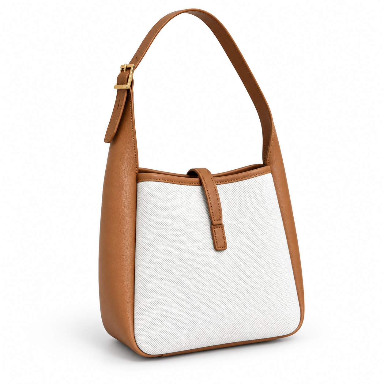 Canvas & Leather Shoulder Bag