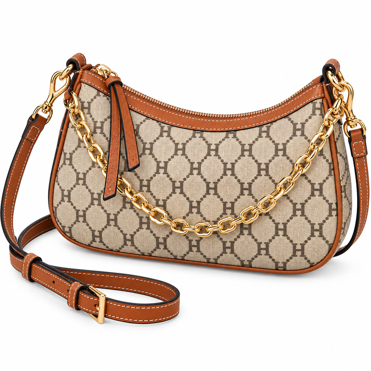 Small Canvas & Leather Trim Bag