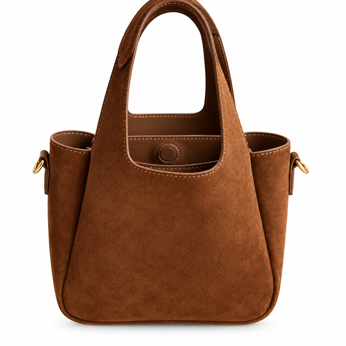 Suede Triangle Tote Bag