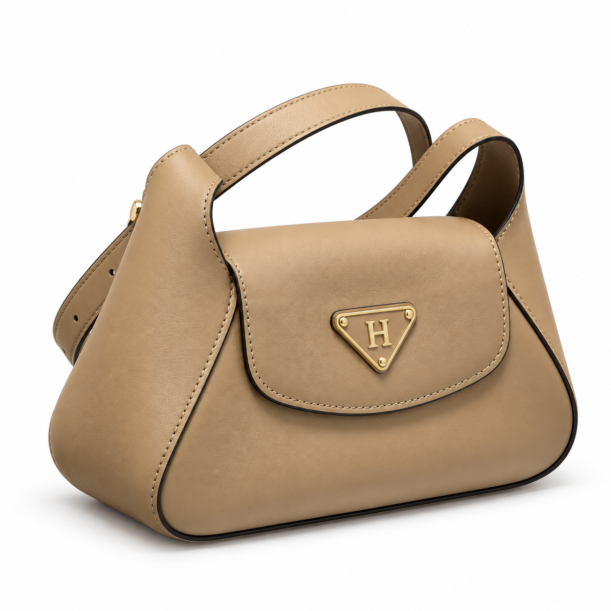 Leather Medium Moon Hobo Bag
