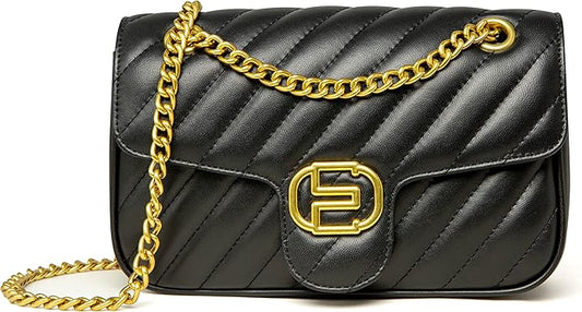 Leather Crossbody with Colored Hardware