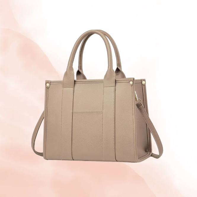 Leather Small Square Tote Bag