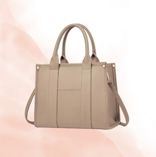Leather Small Square Tote Bag