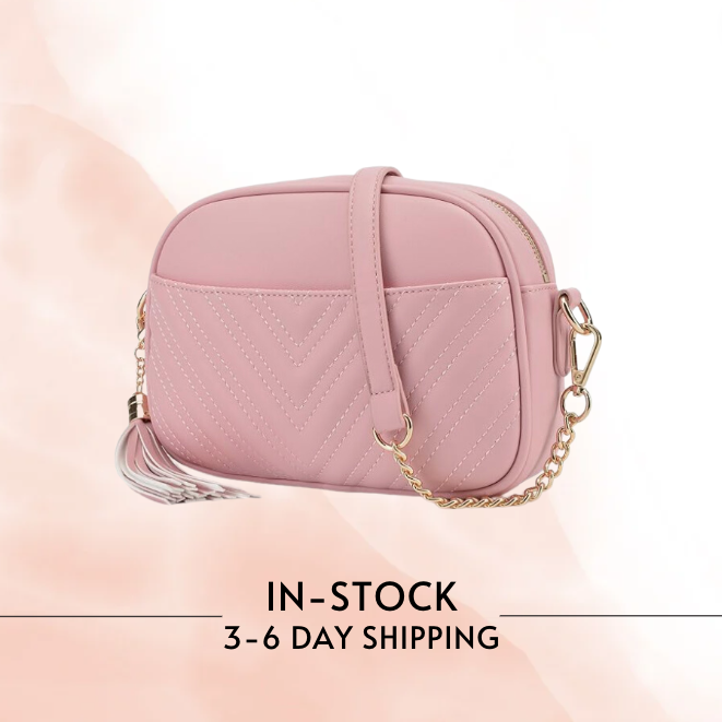 Small Pink Leather Shoulder Bag w/ Pink Hardware