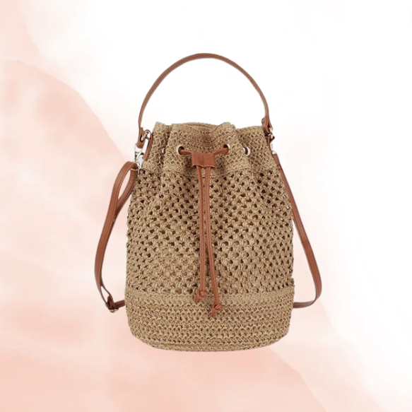 Raffia Bucket Bag