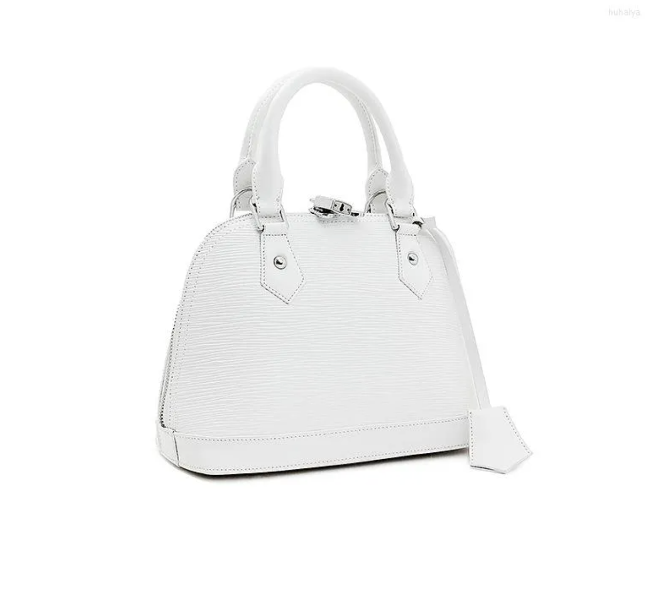 White Top Handle Bag