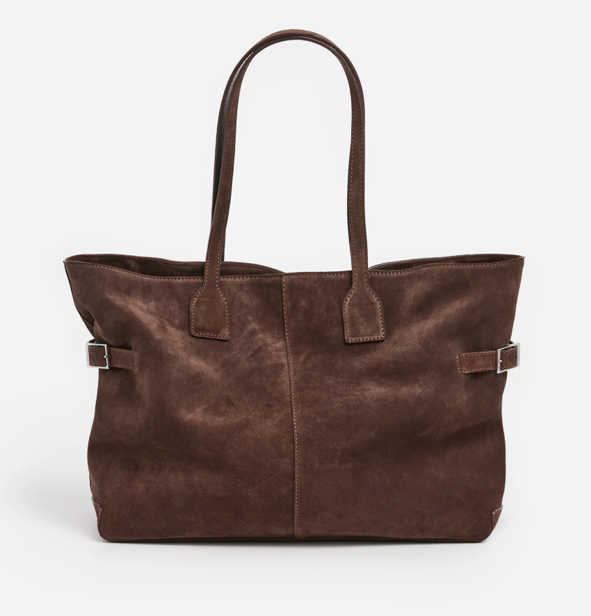 Large Square Suede Tote