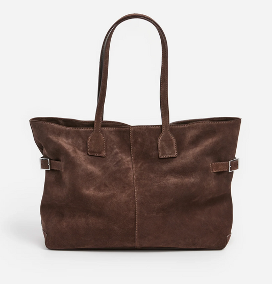 Large Square Suede Tote