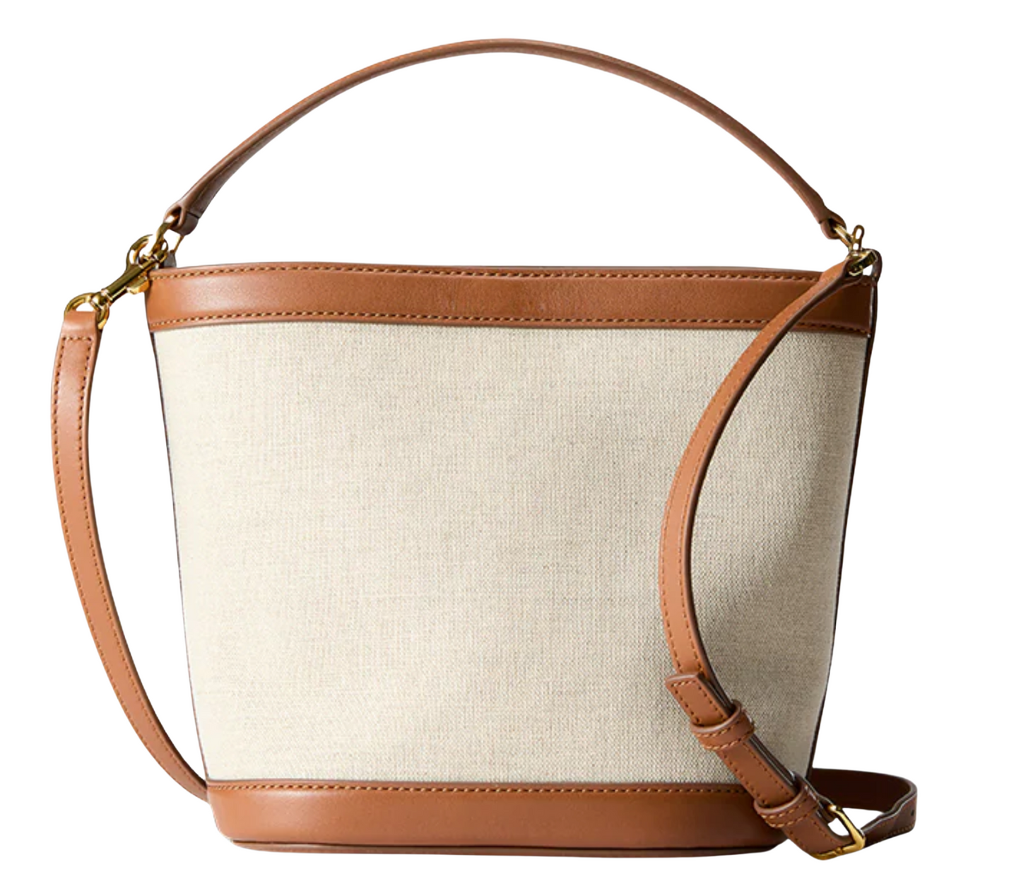 Small Canvas Emblem Bucket Tote