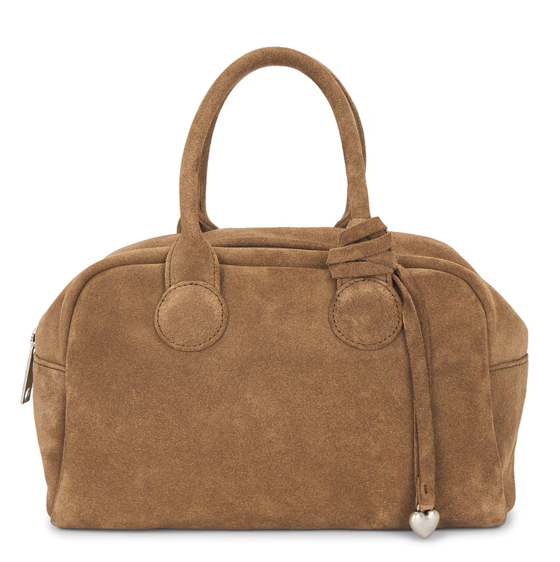Suede Top Handle Mini Bag