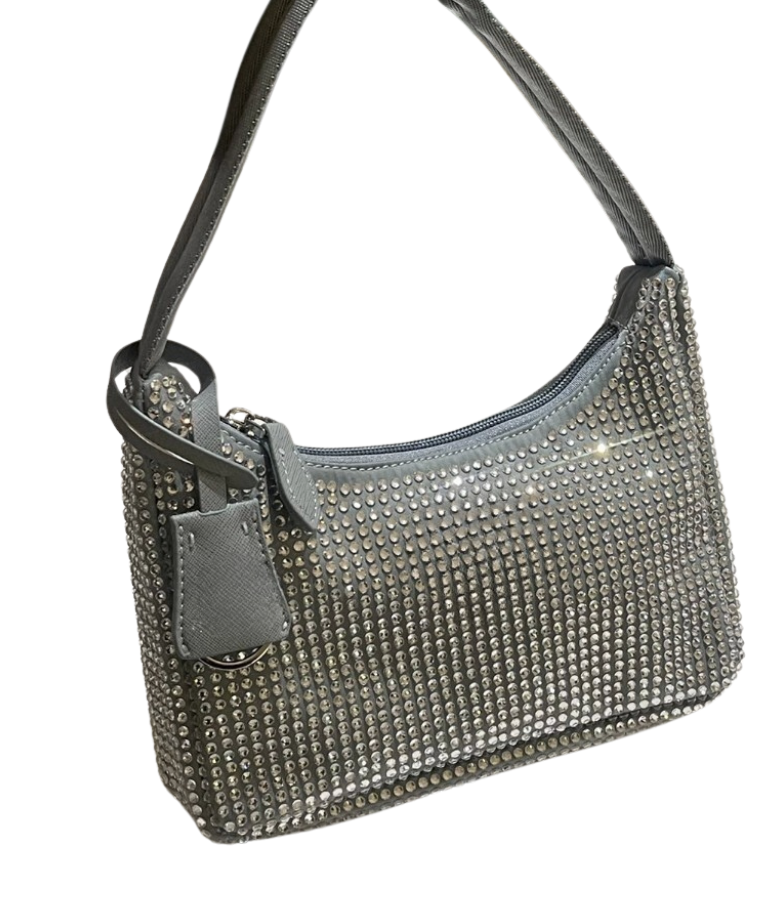Crystal Rhinestone Small Hobo Bag