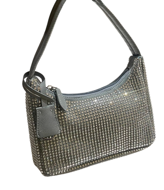 Crystal Rhinestone Small Hobo Bag