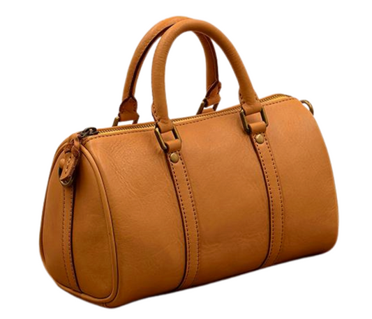 Leather Mini Boston-Style Bag