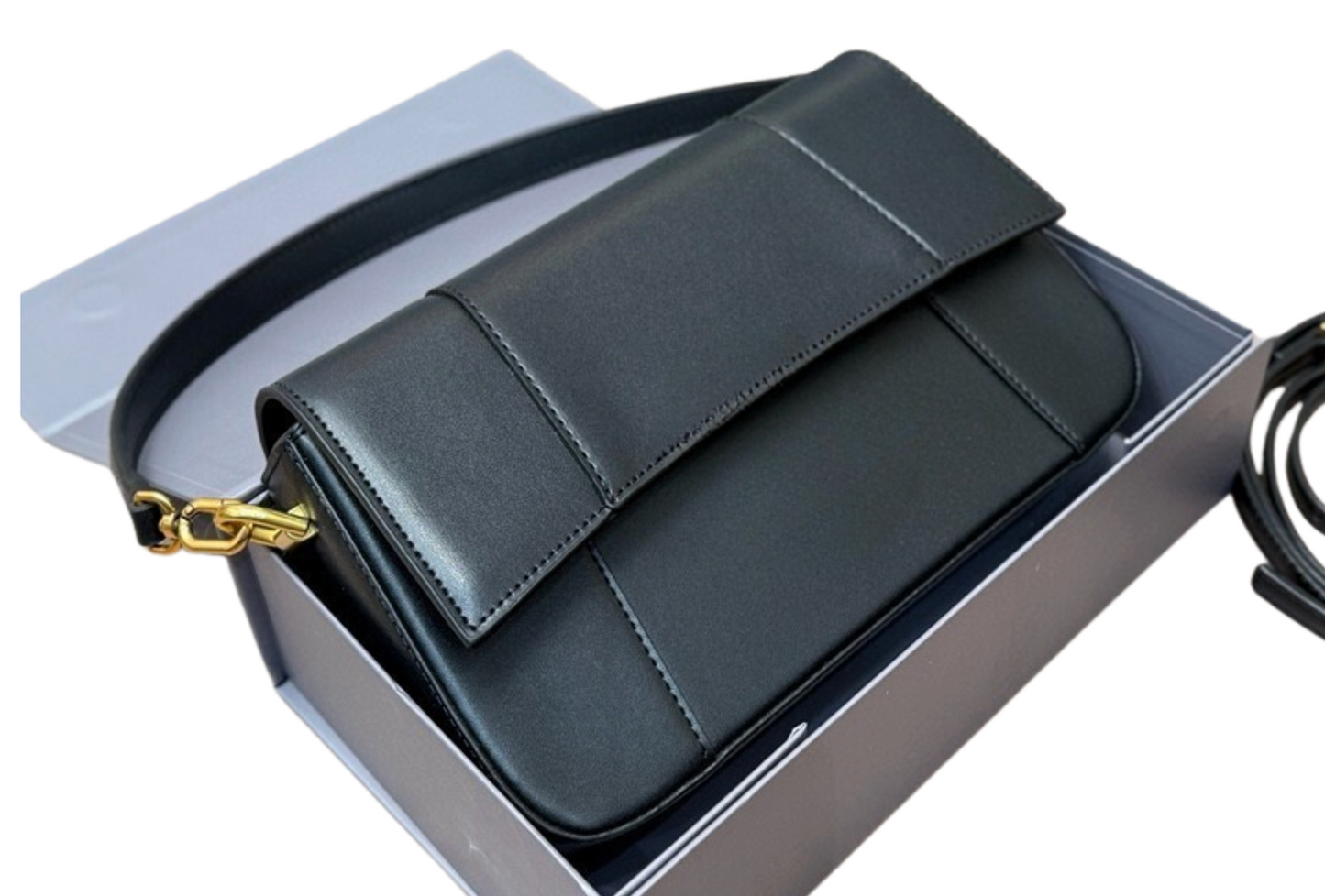 Leather Sling Shoulder Bag with Strap