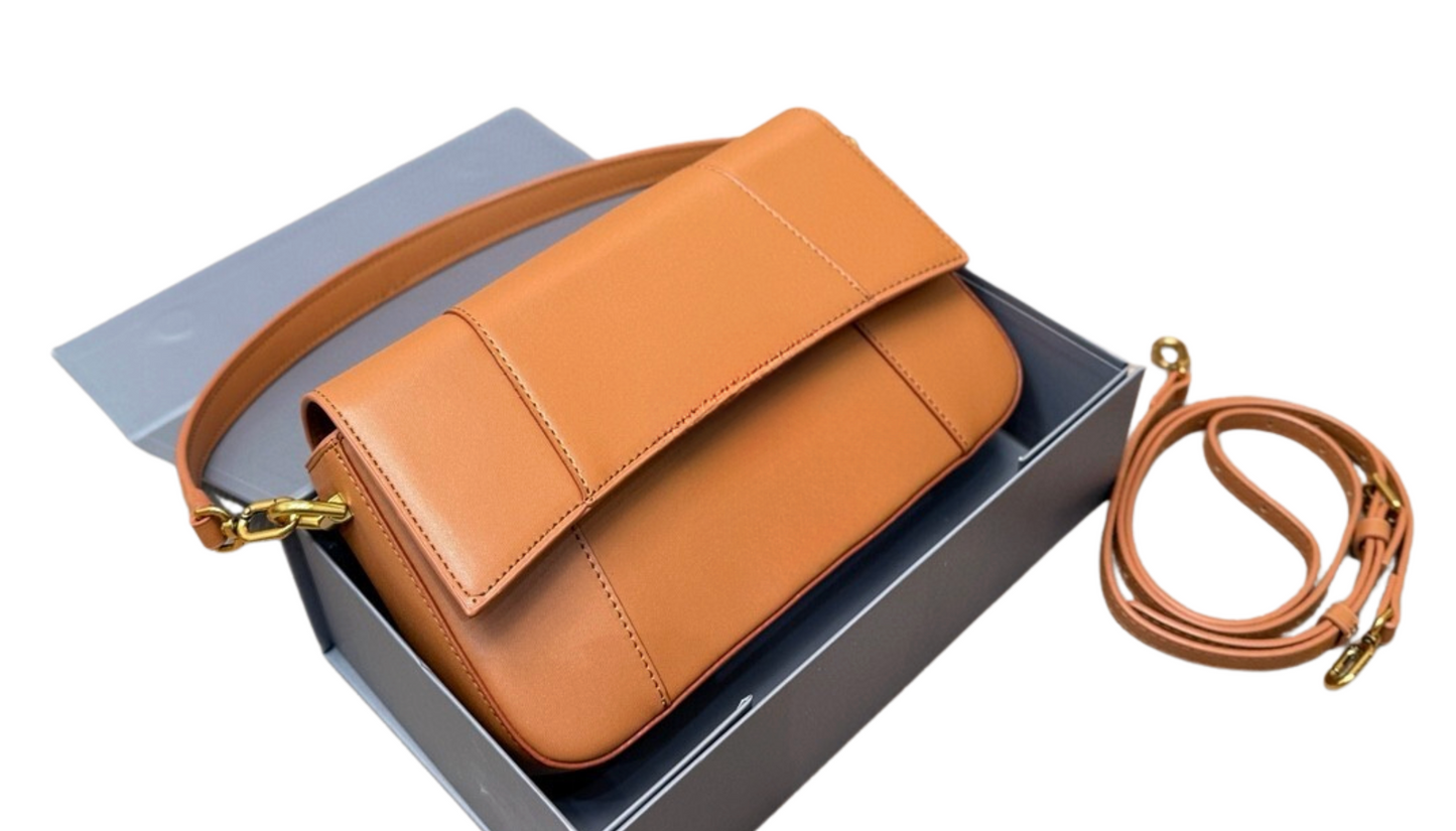 Leather Sling Shoulder Bag with Strap