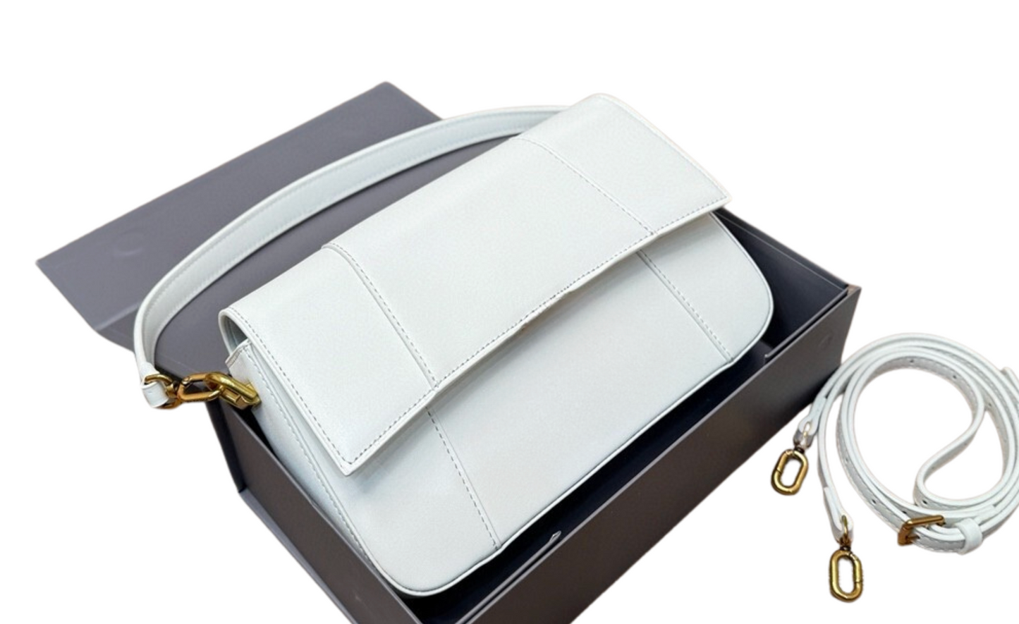 Leather Sling Shoulder Bag with Strap