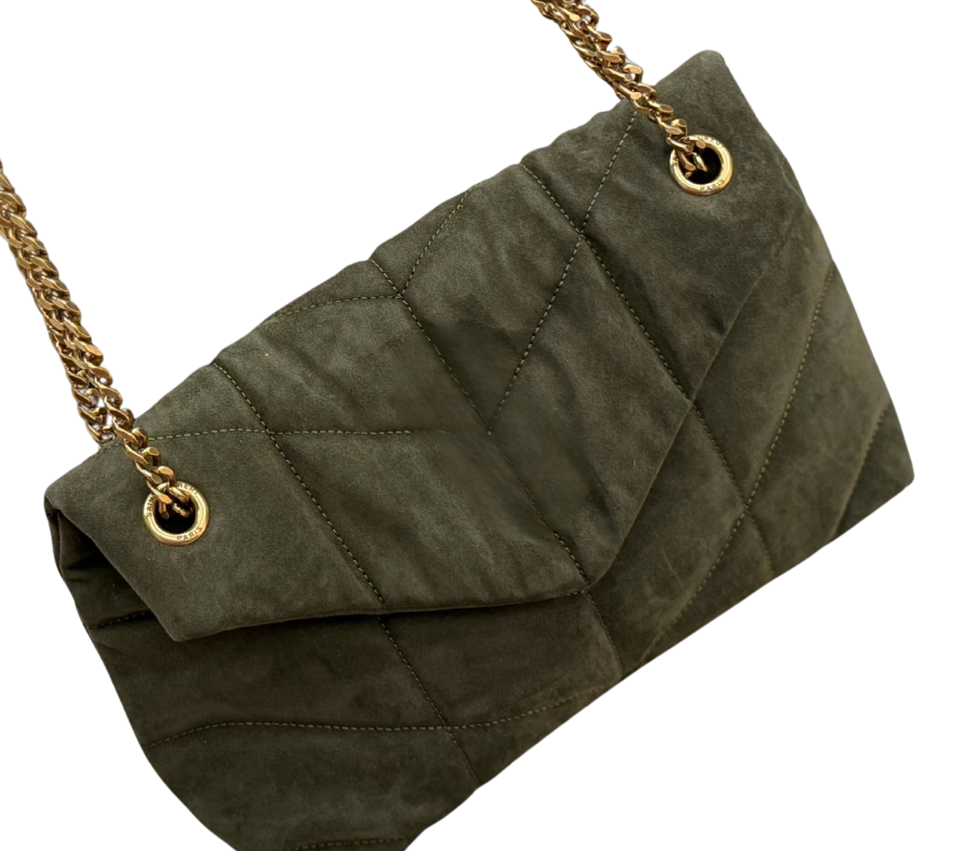 Puffy Shoulder Bag - Suede