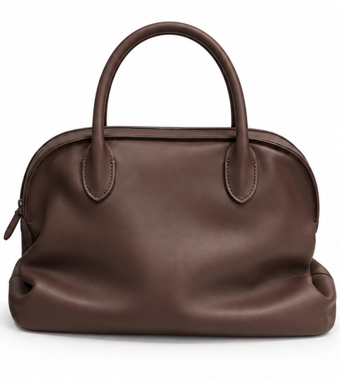 Agness Leather Bowling Bag