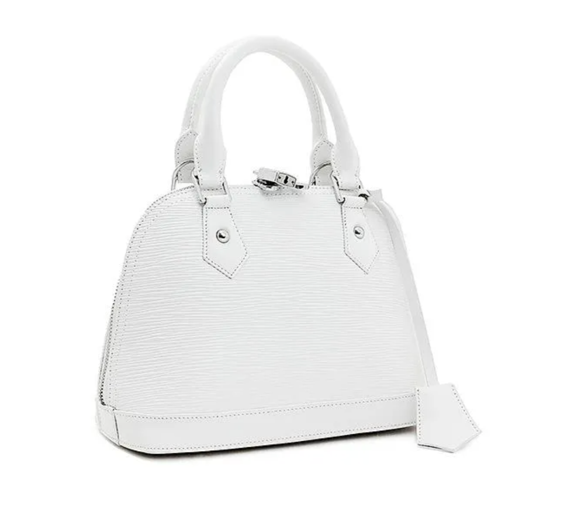 White Top Handle Bag