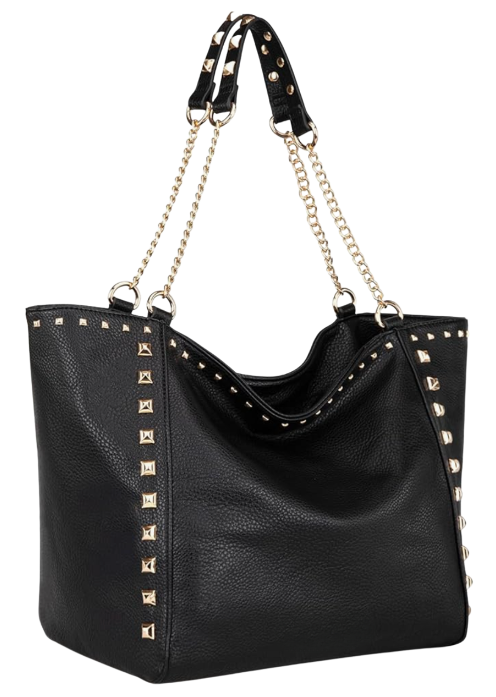 Leather Studded Tote Bag