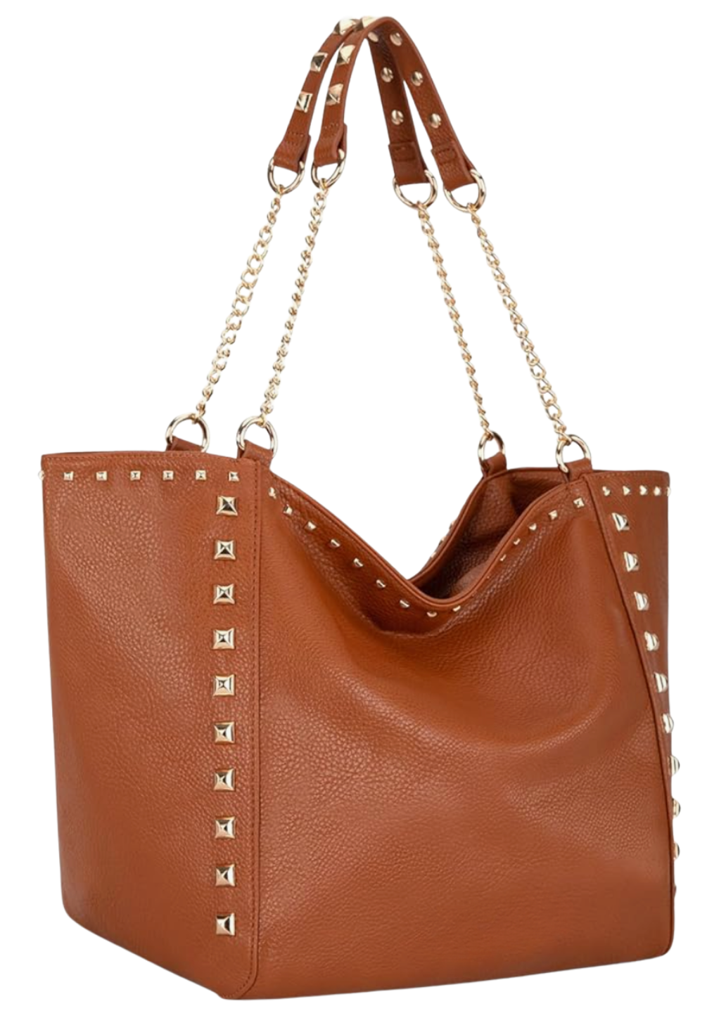 Leather Studded Tote Bag