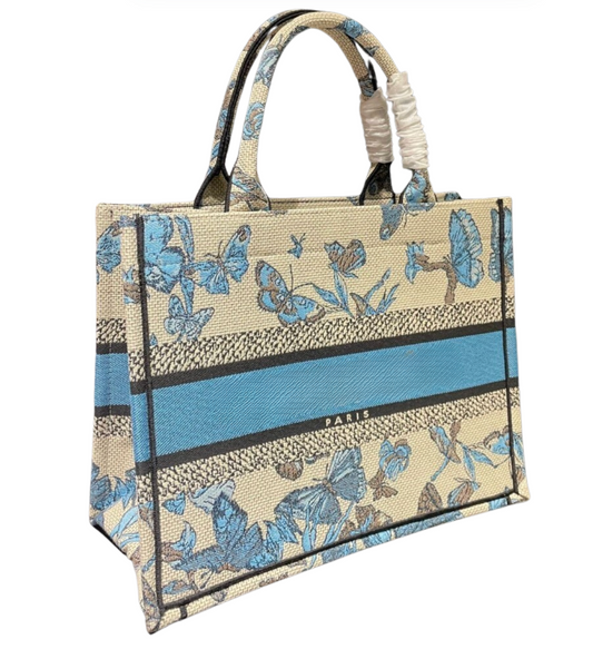 Embroidered Square Tote Bag