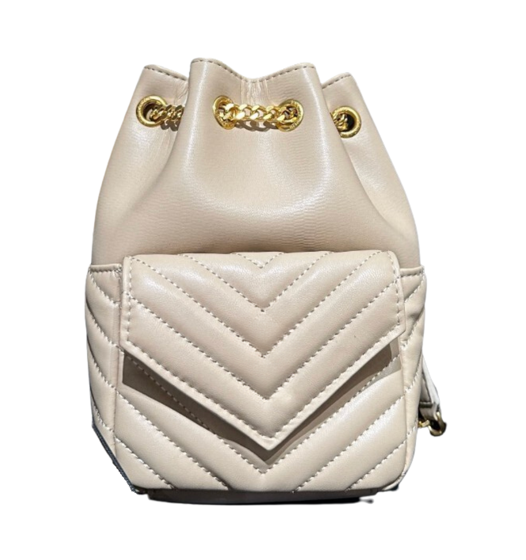 Mini Leather Bucket Bag on Chain