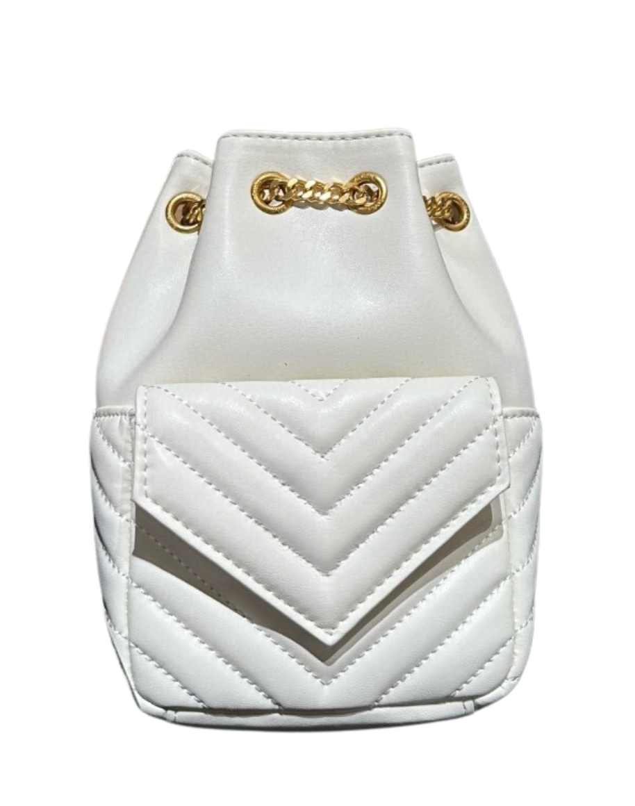 Mini Leather Bucket Bag on Chain