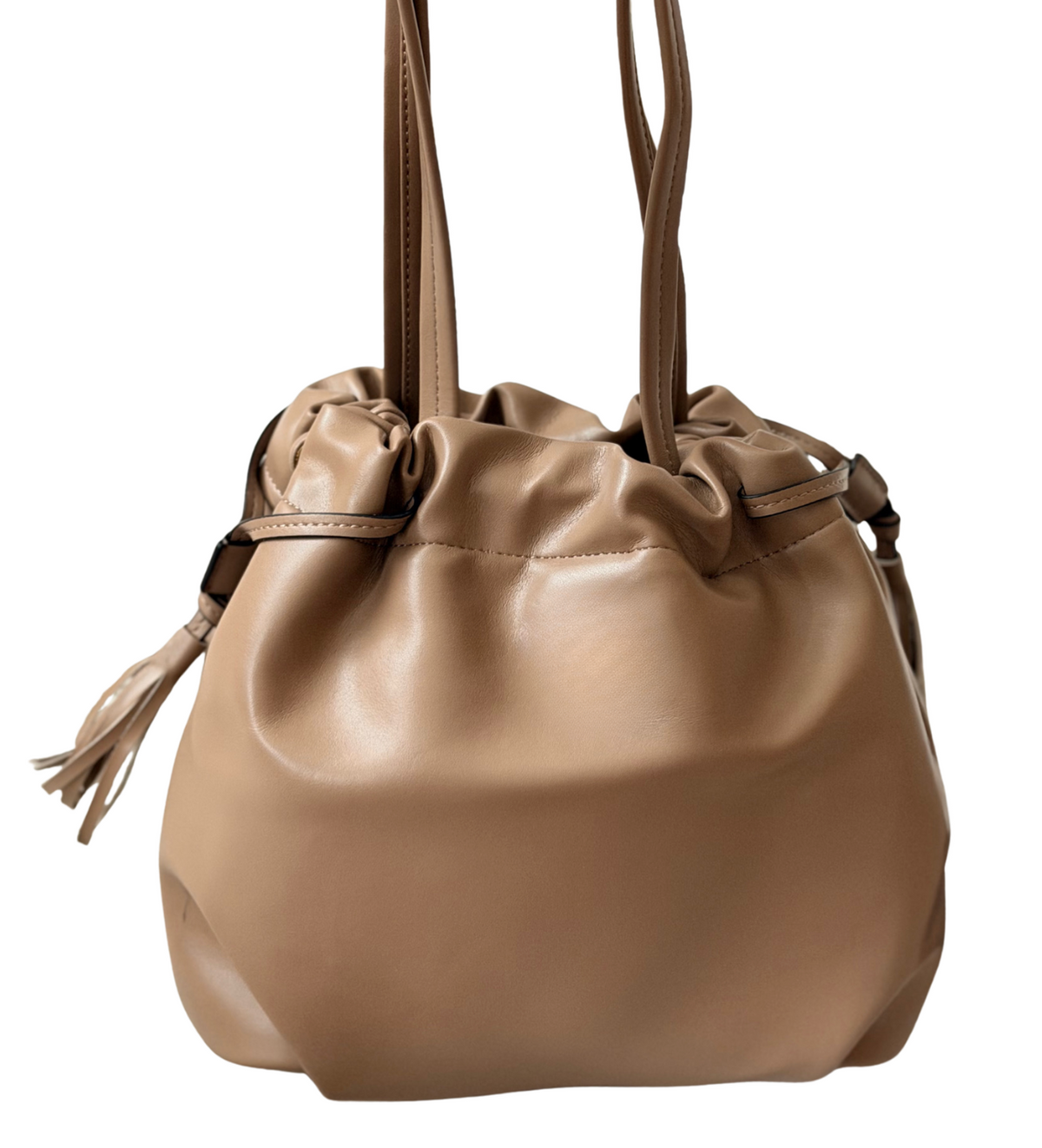 Leather Drawstring Bag
