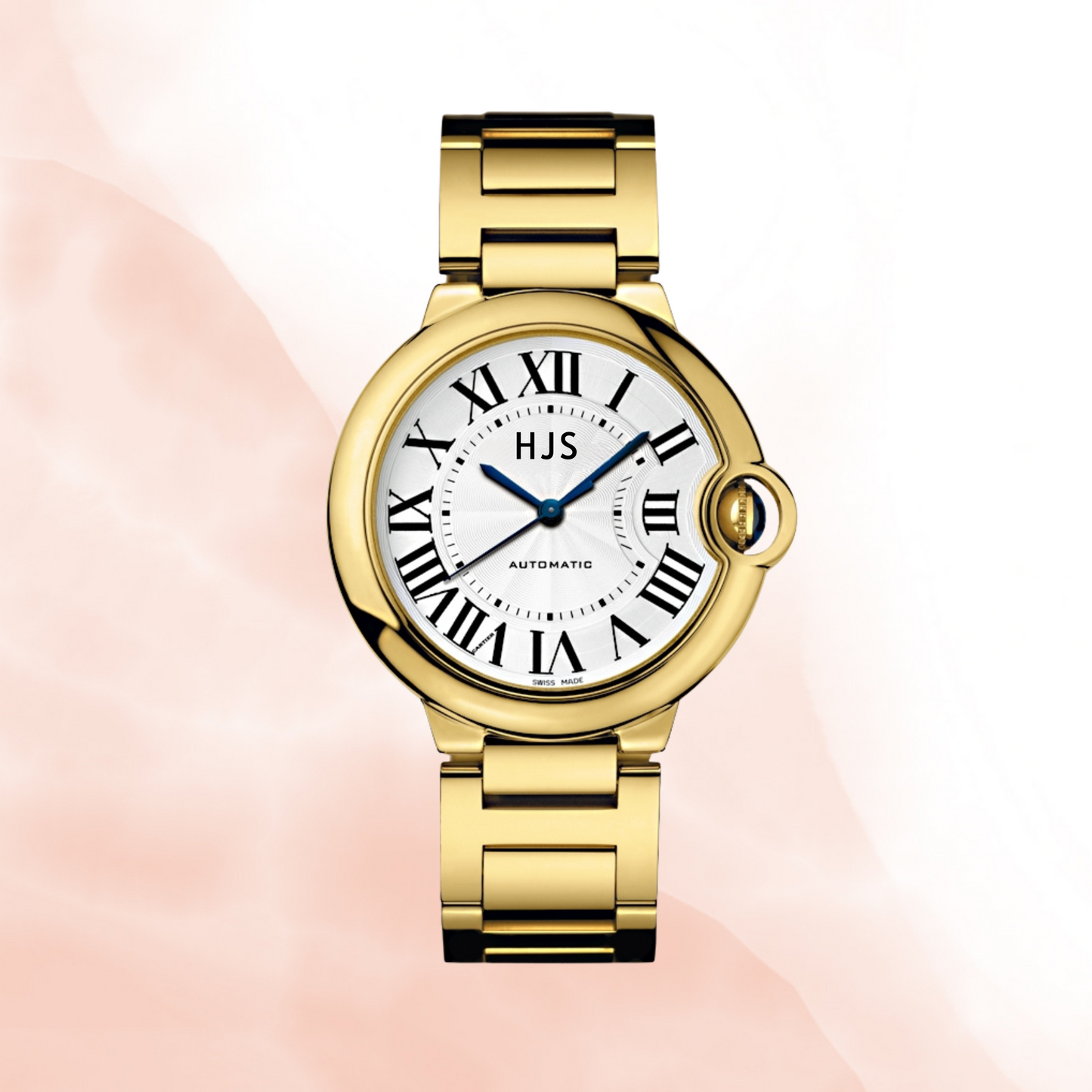 Round Golden Steel Watch