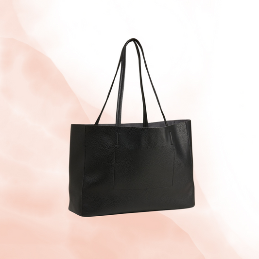 Large Leather Shopping Tote Bag