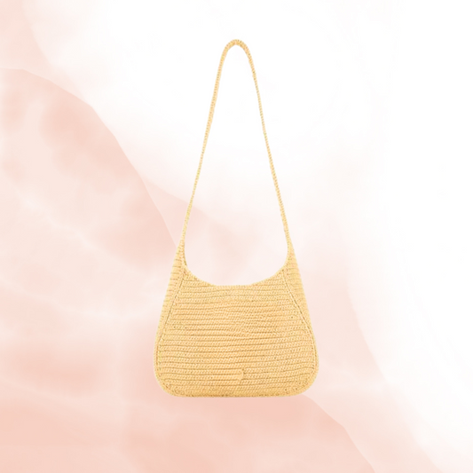 Raffia Chain Shoulder Bag