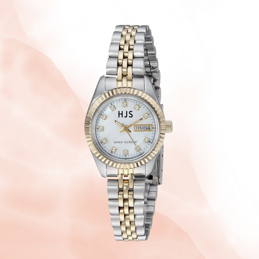 Two-Tone Crystal Ladies Watch