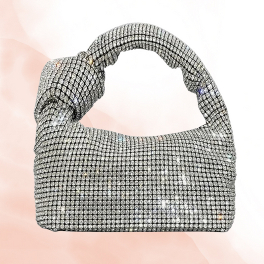 Clear Crystal Mini Hobo Bag