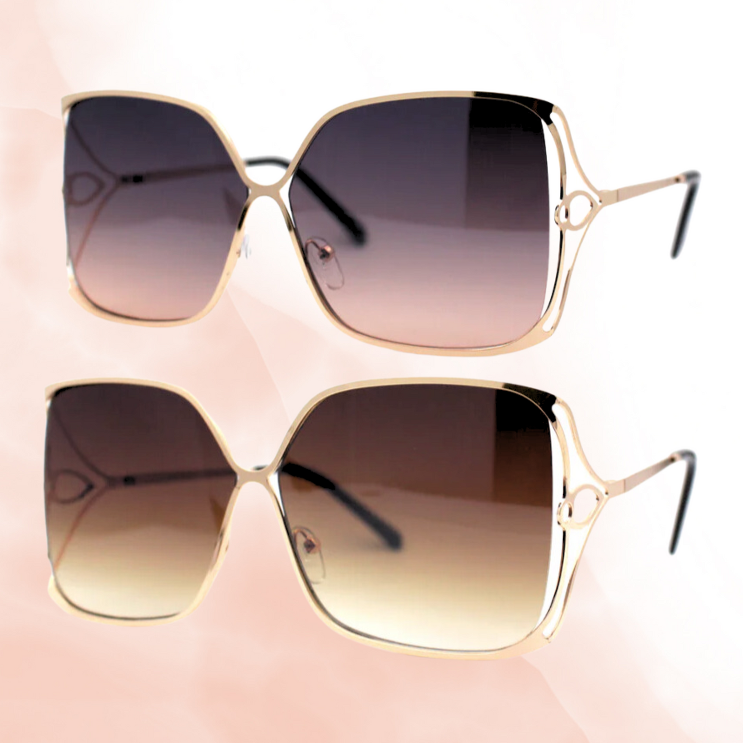 Lorette Square Metal Sunglasses