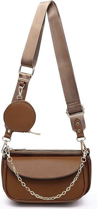 Pouch Purses with Nylon Strap & Chain