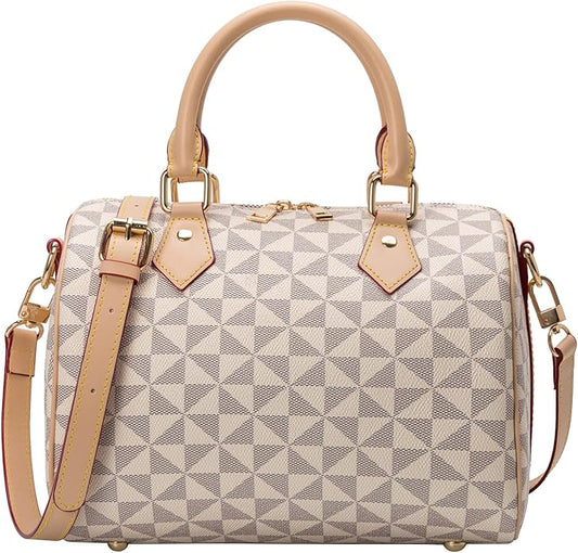 Patterned Crossbody Top Handle Bag