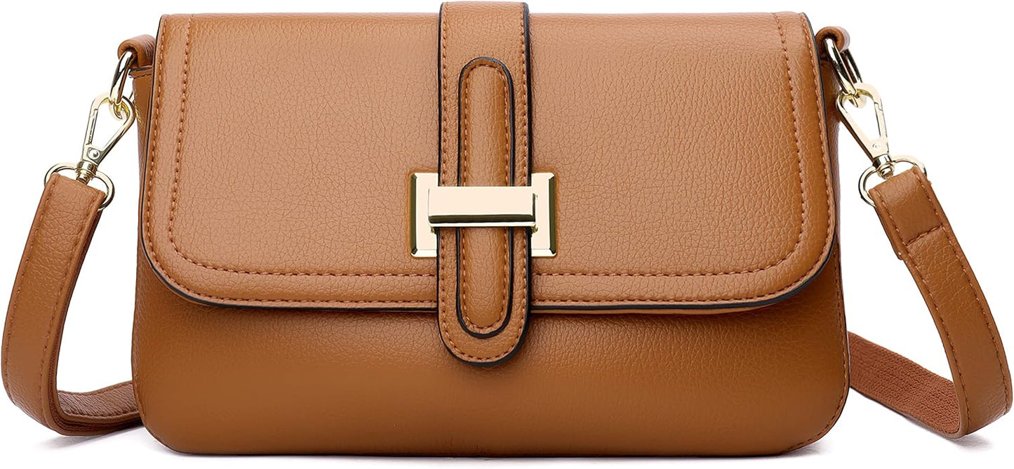 Mini Magnetic-Clasp Shoulder Flap Bag