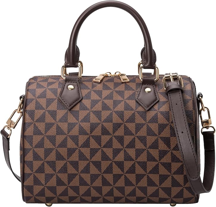 Patterned Crossbody Top Handle Bag