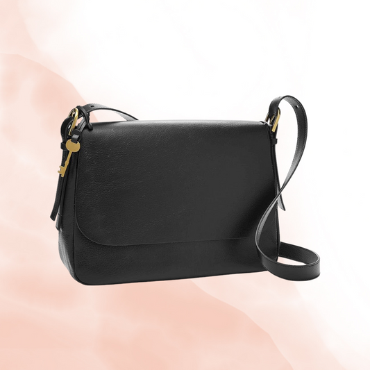 Smooth Leather Crossbody Flap Bag