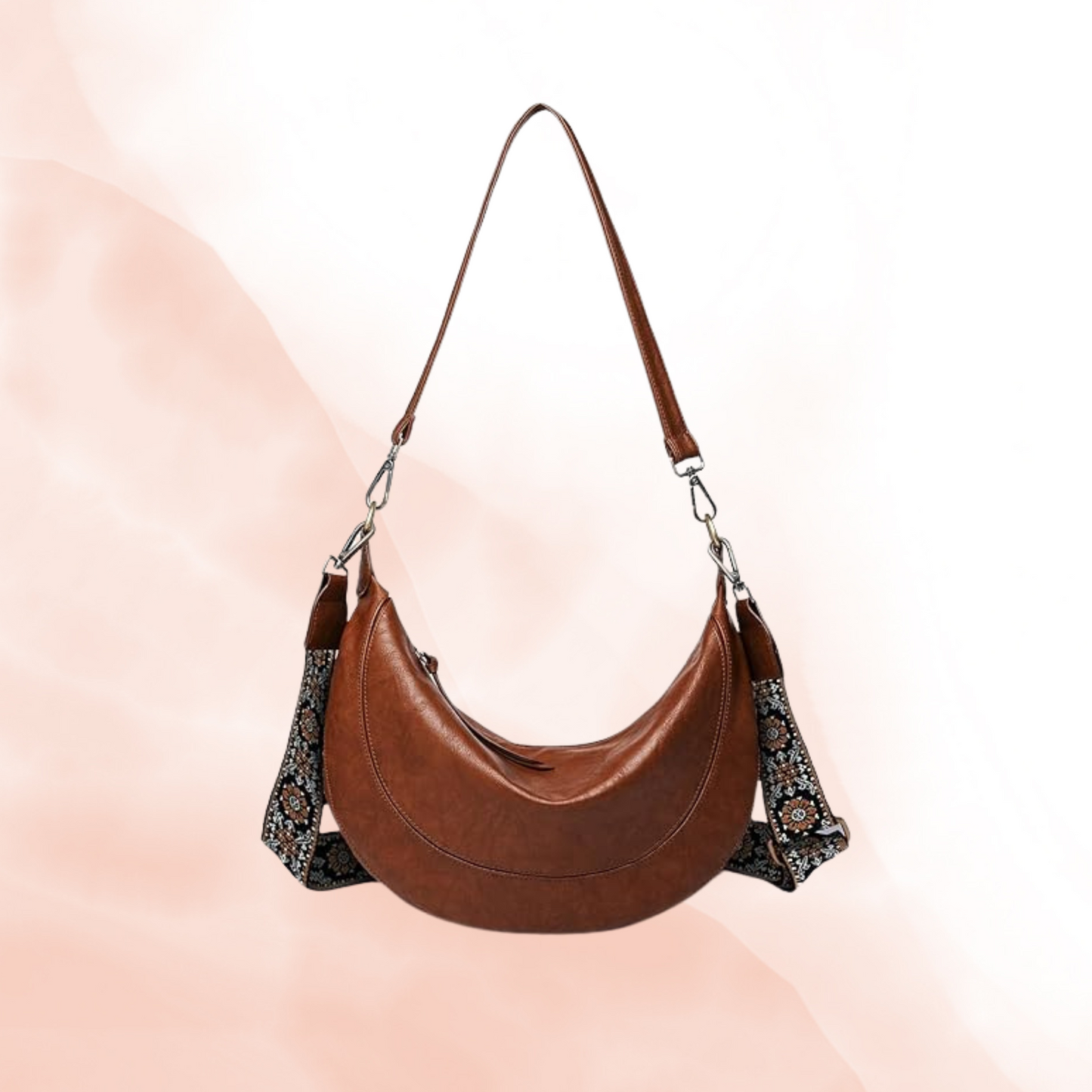 Leather Hobo Shoulder Bag