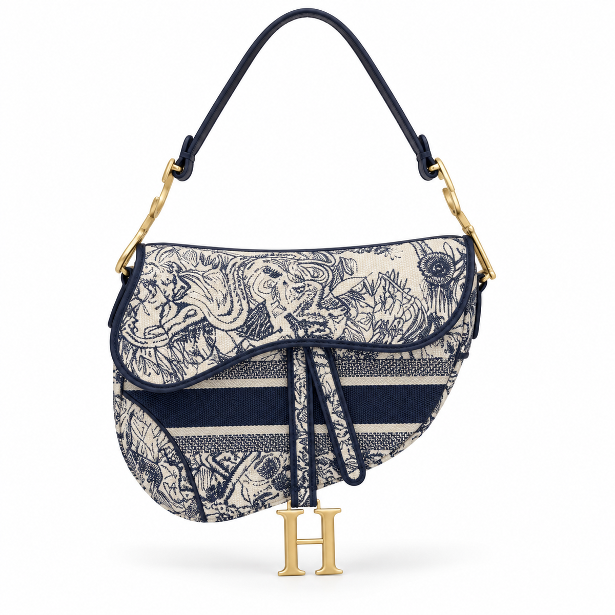 Embroidered Equestrian Saddle Bag