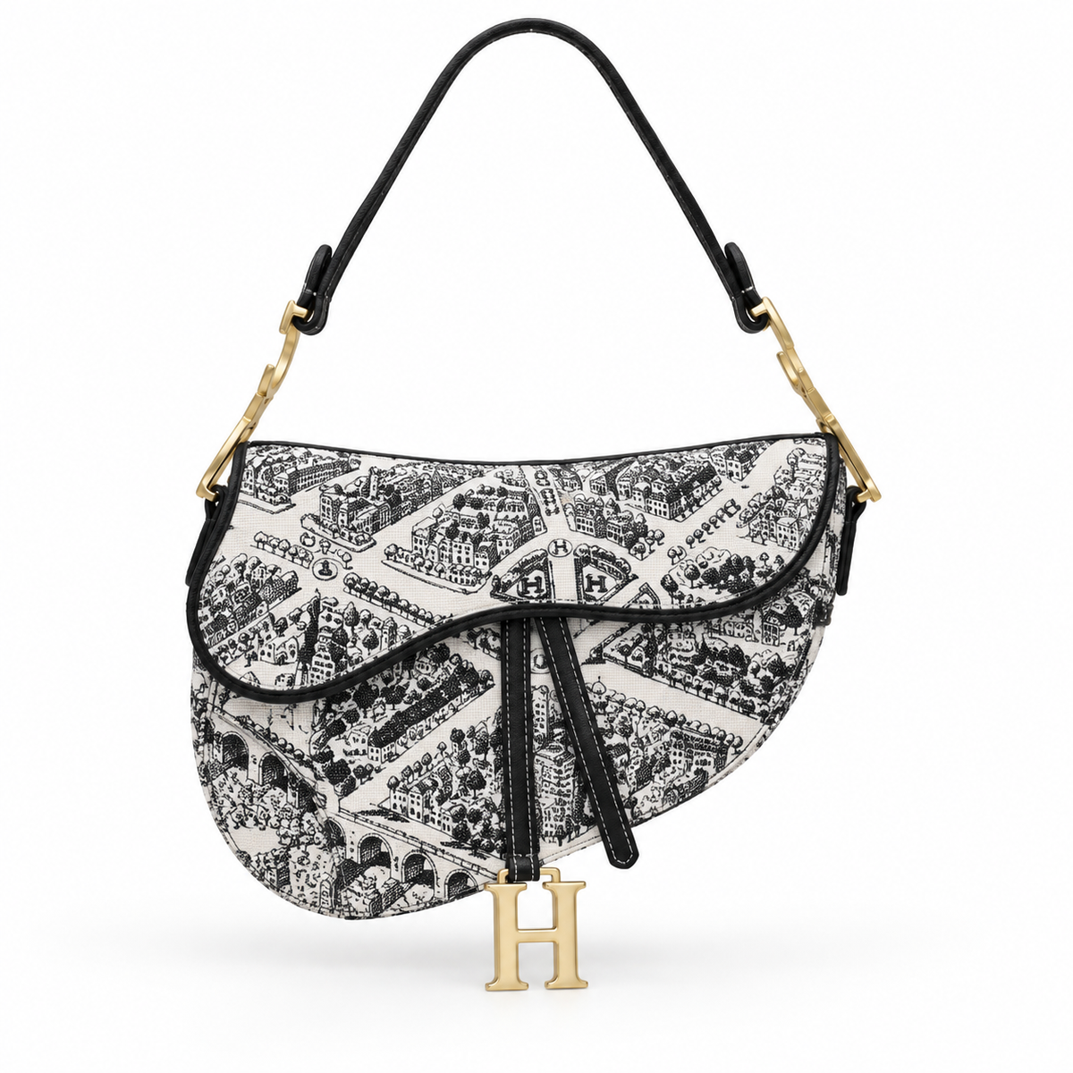 Embroidered Equestrian Saddle Bag
