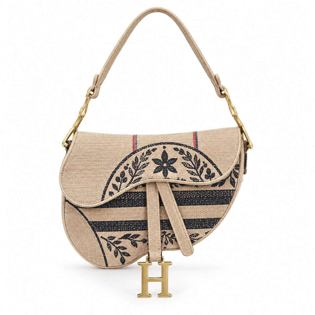 Embroidered Equestrian Saddle Bag