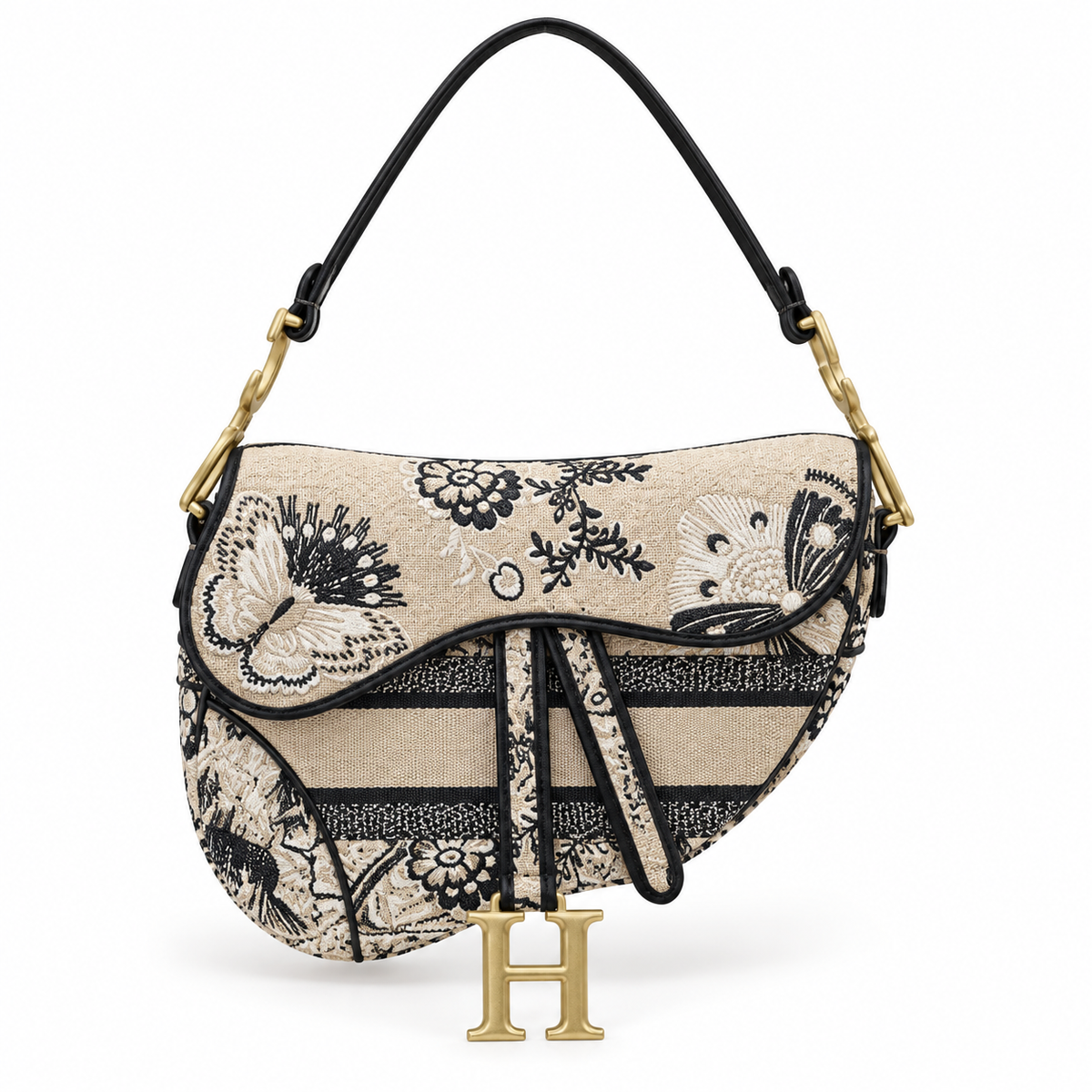 Embroidered Equestrian Saddle Bag